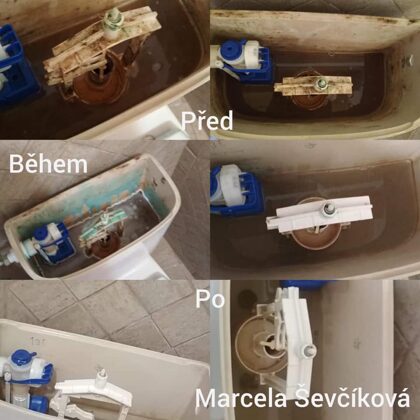 Paní Marcela poslala skvělou rezenci na 15lety starý záchod...
Použila tablety do záchodu,